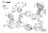 Bosch 3 601 JA1 301 Gdr 18 V-Li Impact Wrench 18 V / Eu Spare Parts